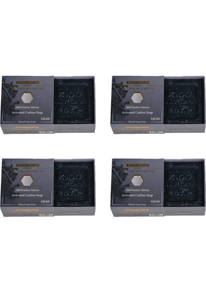Aktif Karbon Sabunu 125 Gr X 4ad.Doğal