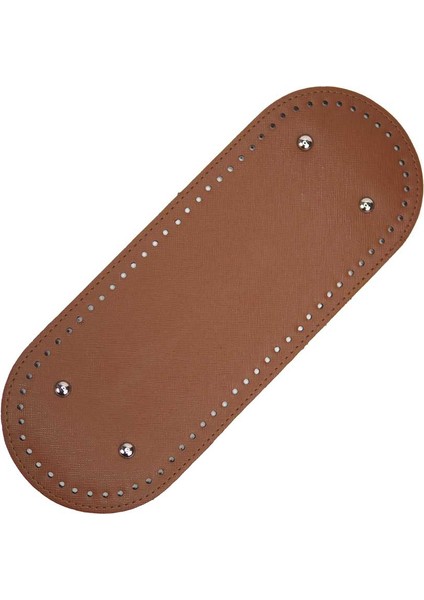 Oval Suni Deri Çanta Tabanı 31,5 x 12 cm - Taba