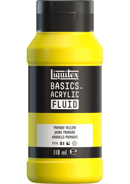 Basics Fluid Akrilik Boya 118ML Primary Yellow 410