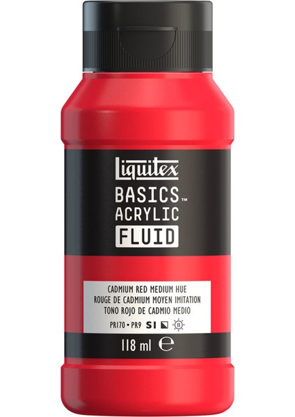 Basics Fluid Akrilik Boya 118ML Cadmium Red Medium Hue 151