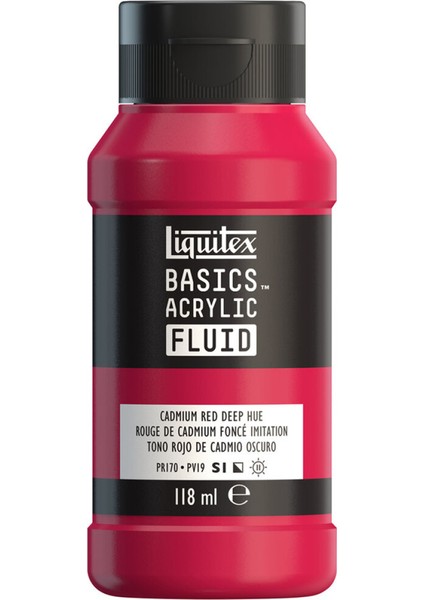 Basics Fluid Akrilik Boya 118ML Cadmium Red Deep Hue 311
