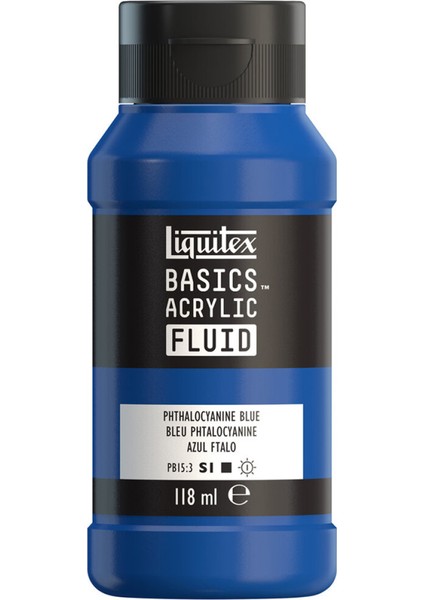 Basics Fluid Akrilik Boya 118ML Phthalocyanine Blue 316