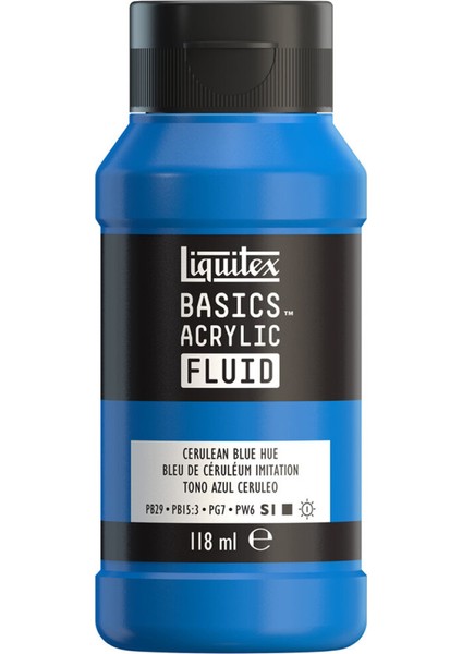 Basics Fluid Akrilik Boya 118ML Cerulean Blue Hue 470