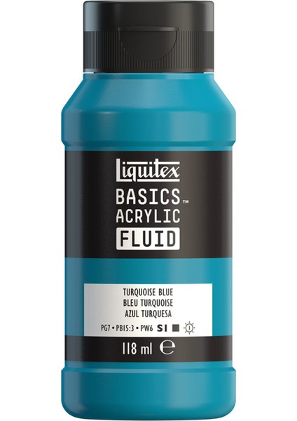 Basics Fluid Akrilik Boya 118ML Turquoise Blue 046
