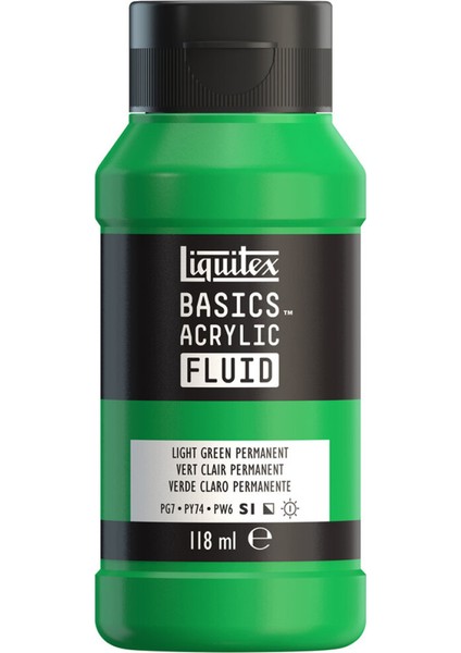 Basics Fluid Akrilik Boya 118ML Light Green Permanent 312