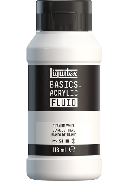 Basics Fluid Akrilik Boya 118ML Titanium White 432