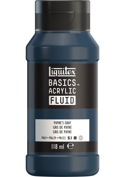 Basics Fluid Akrilik Boya 118ML Payne's Gray 310