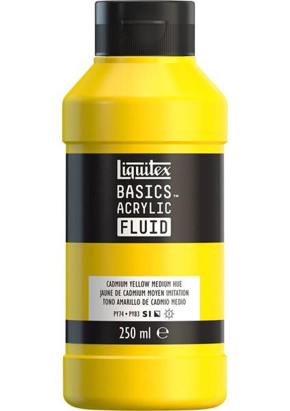 Basics Fluid Akrilik Boya 250ML Cadmium Yellow Medium Hue 830