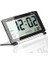 Çok Fonksiyonlu Sessiz LCD Dijital Geniş Ekran Seyahat Masası Elektronik Çalar Saat, Tarih/saat/takvim/sıcaklık Göstergesi, Erteleme, Katlanır (Siyah+Gümüş) (0616) (Yurt Dışından) 1