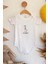 Sevimli Zebra Be Yourself Bebek Alttan Çıtçıtlı Yazılı Body Zıbın - Beyaz 4
