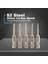 5 Parça S2 Çelik 50MM 1/4 Hex Shank Manyetik Üçgen Başlı Tornavida Uçları - Gümüş (Yurt Dışından) 4