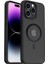 BufaloGlass iPhone 14 Pro Max MagSafe Uyumlu Premium Magnific Dark Black Case/ MagSafe Premium Siyah Kılıf 2