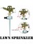 Su Yağmurlama Bahçe Çim Impulse Metal Spike Çim Hortumu 360 Derece Güneş Işığı Süper Mağaza (Yurt Dışından) 1