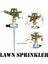 Su Yağmurlama Bahçe Çim Impulse Metal Spike Çim Hortumu 360 Derece Güneş Işığı Süper Mağaza (Yurt Dışından) 2