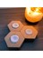 Ahşap Tealight Altıgen 3’lü Mumluk M001 1