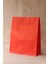 Büküm Saplı Kraft Kağıt Çanta Karton Hediyelik Poşet Torba - Kırmızı - 18X24 Cm. -25 Adetlik 4 Paket 3