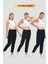 Kadın Siyah-Lacivert-Antrasit Regular Fit Düz Paça Beli Lastikli Bağcıklı 3'Lü Eşofman Altı 1