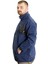 Büyük Beden Erkek Sweat Yarım Fermuarlı Garnili Polar 23552 Indigo 1