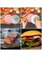 100 Kağıt Siyah Set Hamburger Presi Patty Maker Seti 100 Adet Balmumu Kağıt Yaprak Yapışmaz Et Baskı Kolu Patty Burger Maker Kalıp Barbekü Için (Yurt Dışından) 4