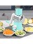 A 3 In 1 Döner Sebze Dilimleyici Saplı Peynir Rende Mutfak Mandoline Rende 2 Tamburlu Mutfak Ev Aletleri (Yurt Dışından) 3
