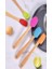 5 Parça Mini Silikon Spatula Kaşık Fırça Seti - High Quality - Bambu Saplı 2