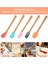 5 Parça Mini Silikon Spatula Kaşık Fırça Seti - High Quality - Bambu Saplı 1