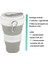 STYLE1WHITEGRAY 450 ml Katlanır Silikon Bardak Kupalar Katlanabilir Kahve Kamp Saman Kapaklı Bardak Spor Şişe Kanca Genişletilebilir Haşlanma Korumalı Yeniden Kullanılabilir (Yurt Dışından) 1