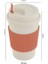 Pembe 450 ml Yeniden Kullanılabilir Kapaklı Kahve Fincanları Buğday Samanı Taşınabilir Kahve Fincanı Bulaşık Makinesinde Yıkanabilir Çevre Dostu Kahve Kupa Kahve Çay Espresso Bardak (Yurt Dışından) 1