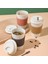 Pembe 450 ml Yeniden Kullanılabilir Kapaklı Kahve Fincanları Buğday Samanı Taşınabilir Kahve Fincanı Bulaşık Makinesinde Yıkanabilir Çevre Dostu Kahve Kupa Kahve Çay Espresso Bardak (Yurt Dışından) 3