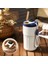 Beyaz Mavi 450 ml Paslanmaz Çelik Kahve Fincanı Akıllı LED Sıcaklık Göstergesi Termos Şişe Kahve Kupa Seyahat Kupa Yalıtımlı Tumbler (Yurt Dışından) 1