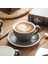 80 ml Seramik Kahve Fincan ve Çay Tabağı Seti Granit Amerikan Latte Fincan Çekme Çiçek Fincan Espresso Fincanı Cappuccino Kahve Fincanı Restoran Ev (Yurt Dışından) 2