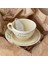 1 Takım Ins Krem Retro Fransız Mektup Kahve Fincanları Set Üstü Nespresso Bardak Seramik Fincan Kahve Kıdemli Çay Fincanı ve Tabak Seti Cappuccino Bardak (Yurt Dışından) 3