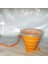 Turuncu 270 ml Taşınabilir Katlanır Bardak Gıda Sınıfı Su Bardağı Seyahat Silikon Geri Çekilebilir Renkli Taşınabilir Açık Kahve Handcup (Yurt Dışından) 1