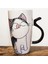 580ML 4 400-600ML Drinkware Kedi Kupa Seramik ve Çömlekçilik Hediyeler Kahve Fincanları Japon Tarzı Özgünlük Sevimli Fincan 1 Adet Seramik Tazas (Yurt Dışından) 3