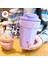 Pembe Kordon -420ML 316 Paslanmaz Çelik Yalıtım Kabı Yüksek Değerli Sevimli Karikatür Su Bardağı Kahve Fincanı Süt Çay Bardağı Sızdırmaz Taşınabilir Açık Bardak (Yurt Dışından) 3