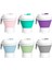Pembe 350 ml Katlanır Silikon 6 Renk Taşınabilir Silikon Teleskopik Içme Katlanabilir Kahve Fincanı Katlanır Silika Kapaklı Bardak Seyahat (Yurt Dışından) 2