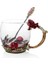 Mavi Kısa Spoo Emaye Kahve Çay Bardağı Kupa 3D Gül Kelebek Cam Bardak Düğün Hediyesi Çiçek Çay Bardağı Yüksek Dereceli Cam Drinkware Çift Kupa Re (Yurt Dışından) 3