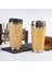 Stil 2 400-600ML Pastoral Stil 304 Paslanmaz Çelik Su Şişesi Basit Içme Kupası Çift Bambu Kabuk Kahve Fincanı Mutfak Aletleri 2023 Vakum (Yurt Dışından) 4