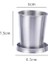 M-150ML Taşınabilir Paslanmaz Çelik Katlanabilir Bardak 75ML/150ML/250ML Açık Seyahat Katlanabilir Kahve Kupa Teleskopik Yürüyüş Kamp Su (Yurt Dışından) 1