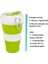STYLE1WHITEGREEN 450ML Katlanır Silikon Bardak Kupalar Katlanabilir Kahve Kamp Saman Kapaklı Bardak Spor Şişe Kancası Genişletilebilir Haşlanma Korumalı Yeniden Kullanılabilir (Yurt Dışından) 1