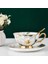 Stil I 200-400 ml Avrupa Asil Kahve Fincanı ve Tabağı Kaşık Seti Öğleden Sonra Çay Seti Zarif Siyah Çay Bardağı Seramik Kupa Ev Partisi Drinkware Hediye (Yurt Dışından) 1