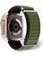 Akıllı Saat Watch için Uyumlu 42MM 44MM 45MM 49MM 1/2/3/4/5/6/se/7/8/ultra Çift Katman Kordon ve Kayışı Siyah(Yeşil) 1