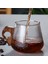 450ML Cam Kahve Kupa Japon Tarzı Cam Bardak Ahşap Saplı Dikey Çizgili Çay Süt Kupası Ev Ofis Drinkware Bira Kupası Hediye (Yurt Dışından) 5