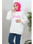 İmaj Butik Krem Barbie Baskılı Üç Iplik Sweatshirt 1