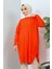 Orange Bisiklet Yaka Merserize Salaş Triko Tunik 2
