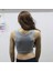 Kadın Spor Sweatshirt Askılı Atlet Büstiyer , Uzun Kollu Crop Set, Gri 5
