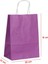 Büküm Saplı Kraft Kağıt Karton Çanta Poşet Torba - Mor - 25X31 Cm. - 25 Adetlik 4 Paket 1