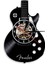 Lamba ile 12 Inç Vinil Kayıt Duvar Saati Oturma Odası Çalışma Retro Gitar CD Kayıt Duvar Saati Dilsiz Saat (Yurt Dışından) 1