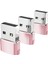 3 Adet 3.1 - USB 2.0 Adaptör Veri Aktarım Kadın Pembe Için Erkek (Yurt Dışından) 1