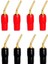 4-Pair 2mm Muz Fiş Vidalı Tip Ses Hoparlör Kablosu Konektörü Altın Kaplama (Yurt Dışından) 2